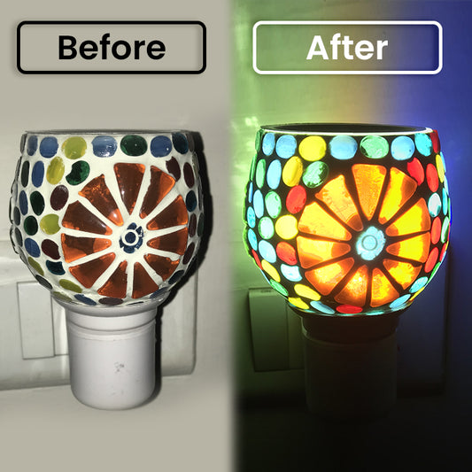 Camphor Vaporizer & Night Lamp (Premium) with Pure Camphor Tablets 50 gm - Model - Flower pot