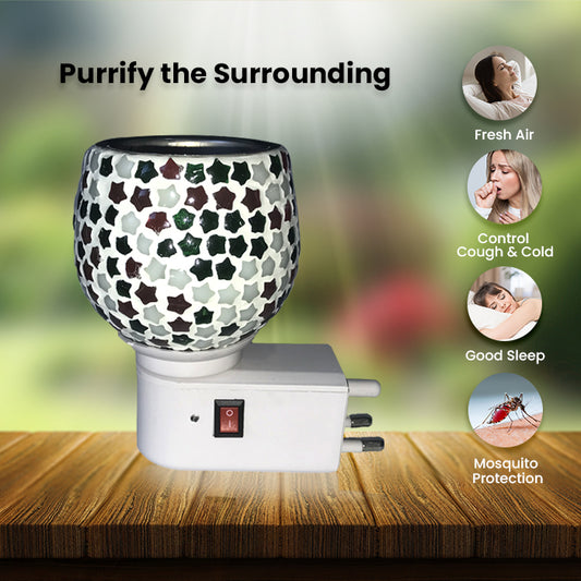Camphor Vaporizer & Night Lamp (Premium) with Pure Camphor Tablets 50 gm - Model - Big Star