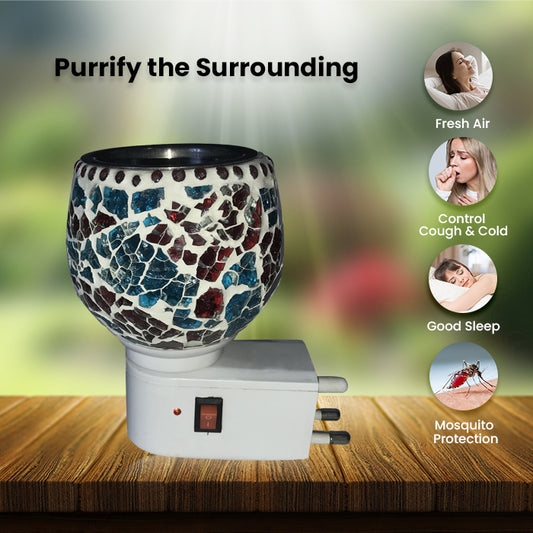 Camphor Vaporizer & Night Lamp (Premium) with Pure Camphor Tablets 50 gm - Model - Crack Light 2