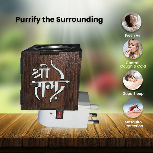 Shree RAM-Camphor Burner & Night lamp+Shudh Kapoor  - (Model - Shree Ram)