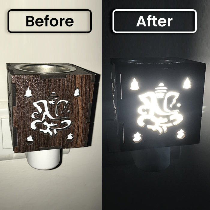 Shree Ganesh Partima Camphor Burner & Night lamp - Model - Shree Ganesh Partima - Model - Shree Ganesh wood