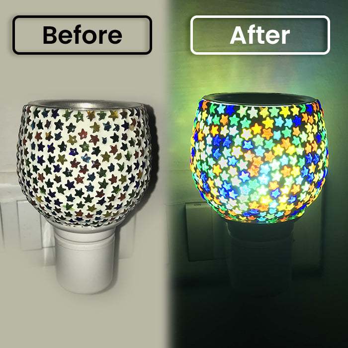 Camphor Vaporizer & Night Lamp (Premium) with Pure Camphor Tablets 50 gm - Model - Mini Stars