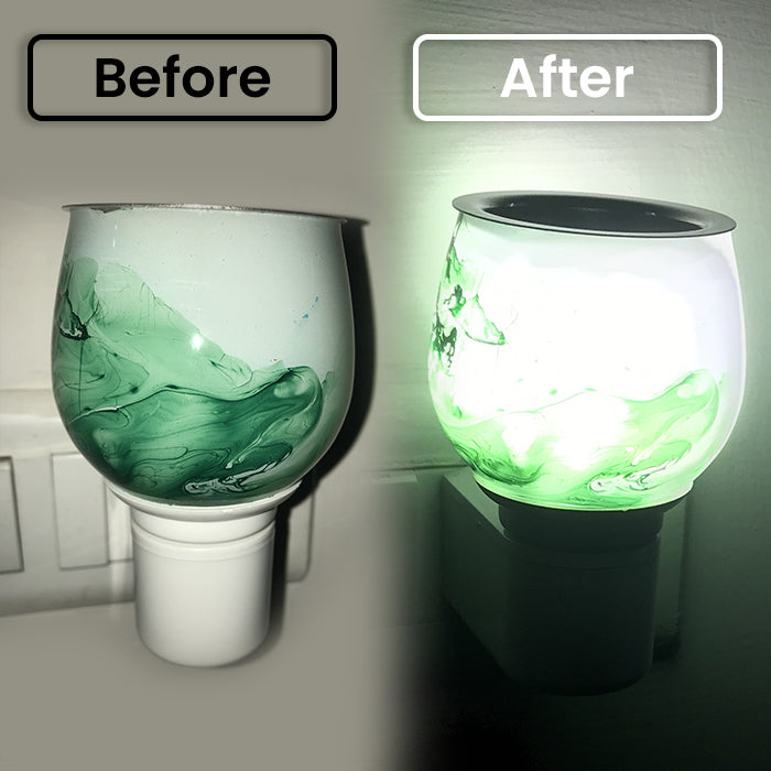 Camphor Vaporizer & Night Lamp  with Pure Camphor Tablets 50 gm - Model - Green Wave