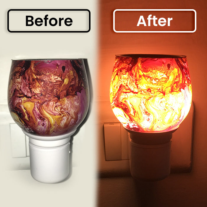 Camphor Vaporizer & Night Lamp  with Pure Camphor Tablets 50 gm - Model - Red Fire