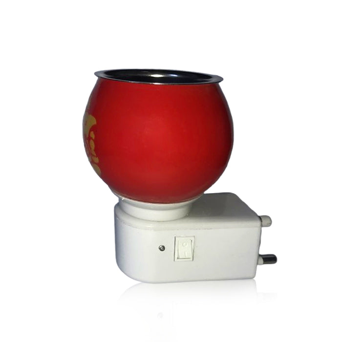 Shri Red Ganesh Partima Camphor Vaporizer & Night Lamp  with Pure Camphor Tablets 50 gm - Model - Red Ganesh