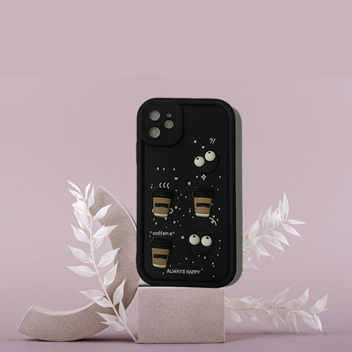 Mobile Back Case Cover | Cute Fun Cartoon 3D Ball Coffee Silicone Case | Body Protection | Camera Protection | Shock Proof |