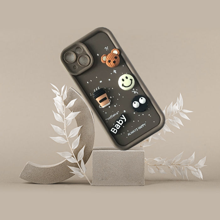 Mobile Back Case Cover | Cute Fun Cartoon 3D Ball Coffee Silicone Case | Body Protection | Camera Protection | Shock Proof |