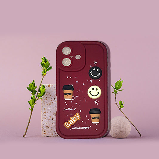 Mobile Back Case Cover | Cute Fun Cartoon 3D Ball Coffee Silicone Case | Body Protection | Camera Protection | Shock Proof |