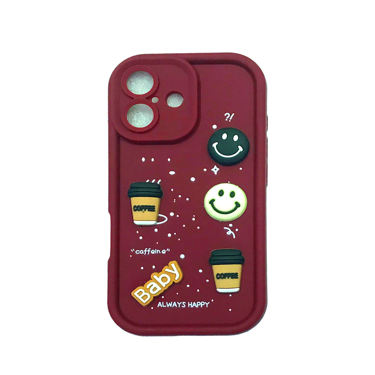 Mobile Back Case Cover | Cute Fun Cartoon 3D Ball Coffee Silicone Case | Body Protection | Camera Protection | Shock Proof |